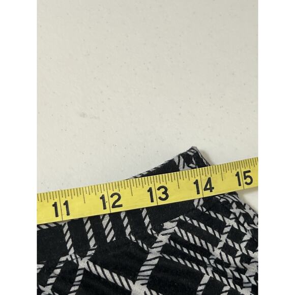 Laura Scott Women’s Black Plaid Skirt Size Large Petite Elastic Waist Stretch EU - Picture 6 of 7